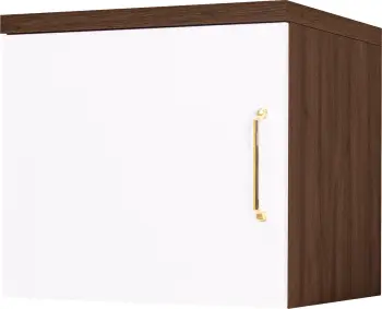 Półnadstawka do szafy Bari (biały połysk/orzech Foresta)