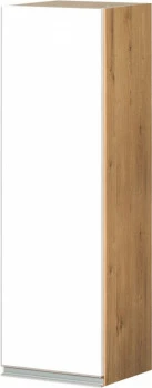 Szafka 30 górna prawa wys.100cm MONIA (biały połysk/dąb Soma ciemny)