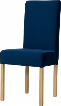 Krzesło KWN (dąb Soma ciemny/plusz granat)