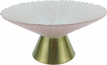 Miska na nóżce duża Lindos 19 (różowy/złoty)