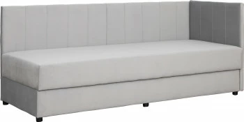 Tapczan Manilla prawy (plusz srebrzysty)