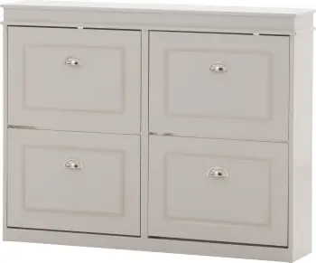 Szafka na buty Alessa 2 (kaszmir/biały)