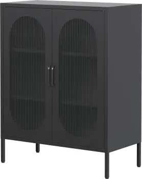 Witryna metalowa Groovi 2 drzwiowa (czarny)