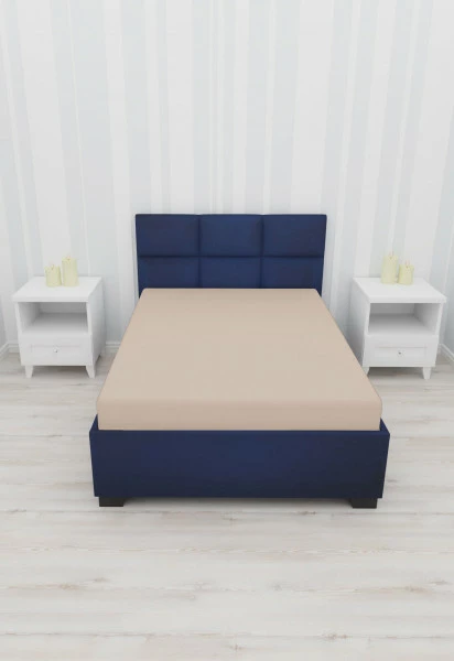 Prześcieradło z gumką (beż-wym.120x200x30cm)