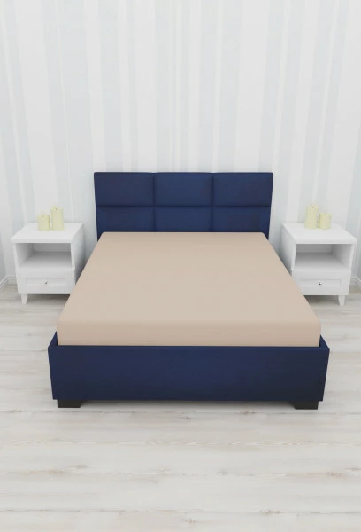 Prześcieradło z gumką  (beż-wym.140x200x30cm) 