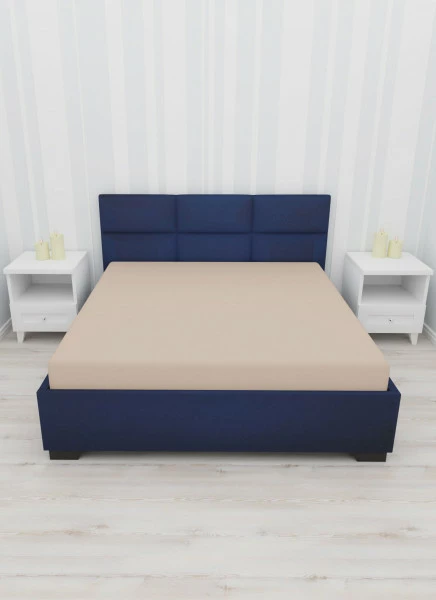 Prześcieradło z gumką (beż-wym.160x200x30cm)