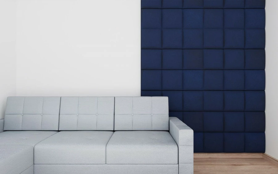 Panel tapicerowany (dekoracyjny) 30x30cm (Plusz granat)