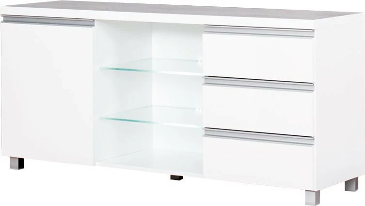 Stolik RTV LED Aga (biały połysk) 