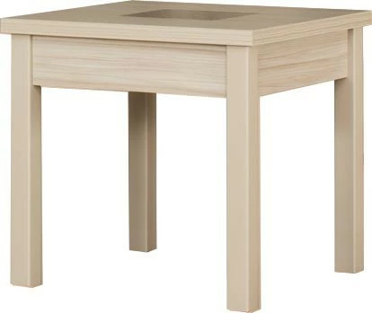 Stolik kwadratowy ze szkłem (latte)