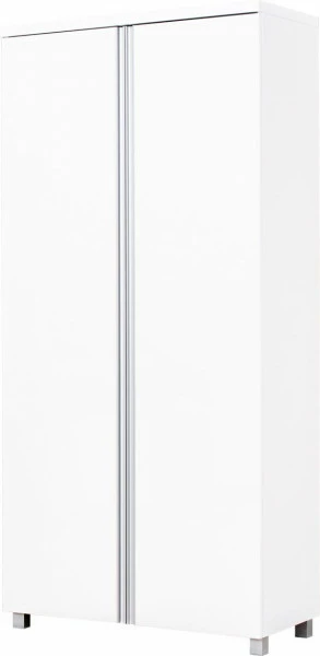 Regał dwudrzwiowy Aga (biały połysk) 