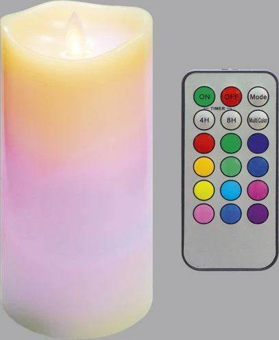 Świeca woskowa duża z ruchomym płomieniem na pilota 3 (biały) 