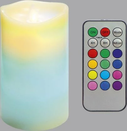 Świeca woskowa średnia z ruchomym płomieniem na pilota 3 (biały) 