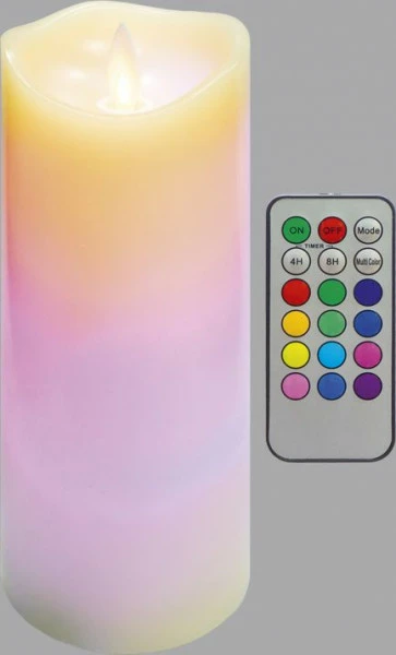 Świeca woskowa duża z ruchomym płomieniem na pilota 4 (biały)