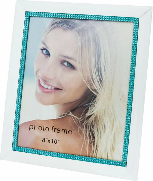 Ramka na zdjęcie szklana Diamento 39 (biało-niebieska)
