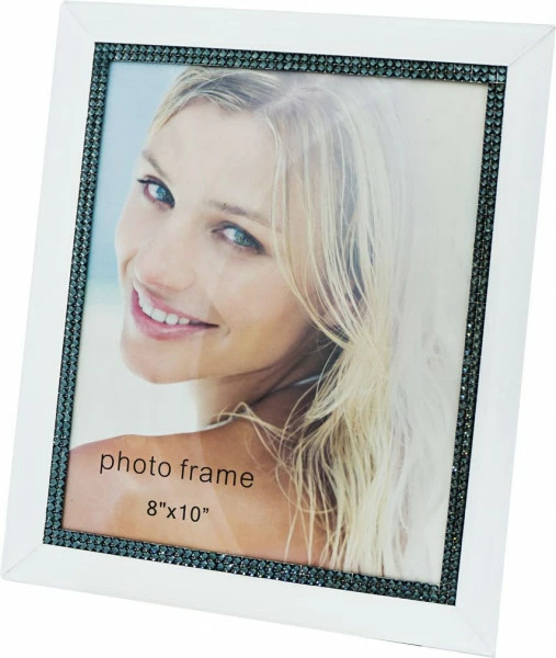 Ramka na zdjęcie szklana Diamento 39 (biało-perłowa)