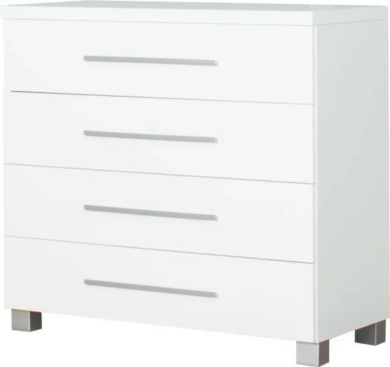 Komoda 4-szufladowa Panama (biały połysk)