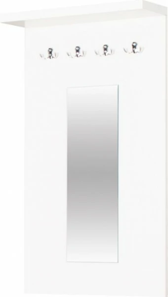 Wieszak z lustrem Panama (biały)