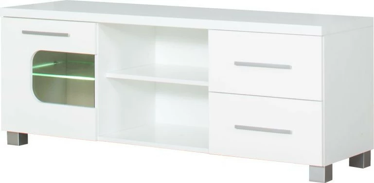 Stolik RTV 138 cm Panama (biały połysk)