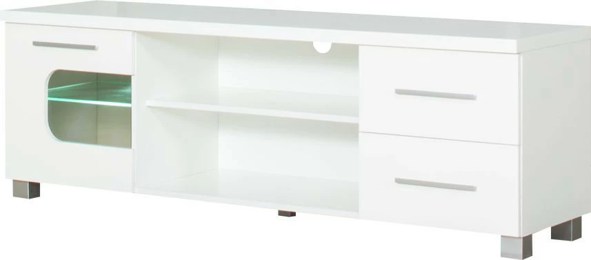 Stolik RTV 160 cm Panama (biały połysk)