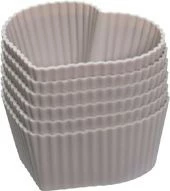 Foremka silikonowa na babeczki w kształcie serca (6 sztuk) Primaro 23