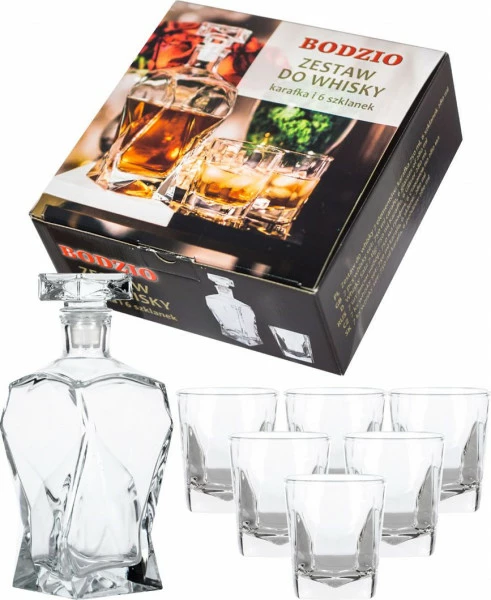 Zestaw szklany na whisky (karafka + 6 szklanek) Stello 1