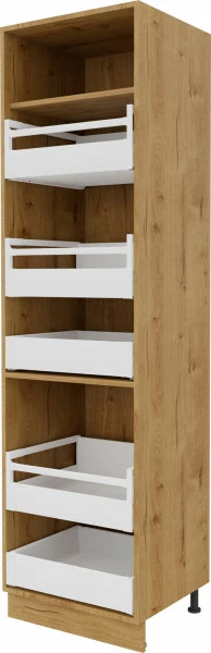 Zabudowa gospodarcza prawa z szufladami wewnątrz Bellona (dąb soma ciemny)