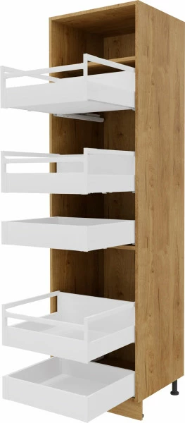 Zabudowa gospodarcza prawa z szufladami wewnątrz Bellona (dąb soma ciemny)