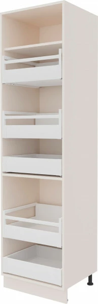 Zabudowa gospodarcza prawa z szufladami wewnątrz Laurencja (kaszmir lakier mat/kaszmir)