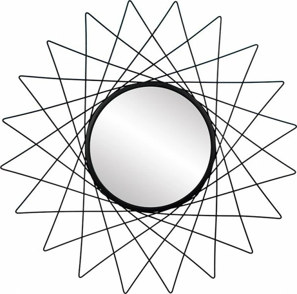 Lustro metalowe Geo 1 (czarny)