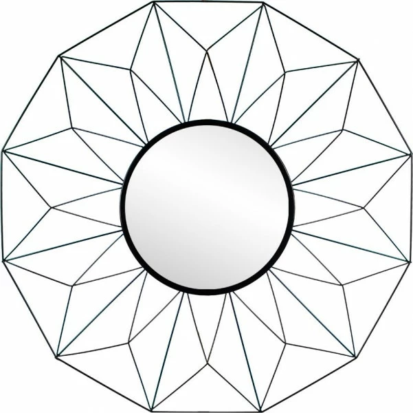 Lustro metalowe (czarny)