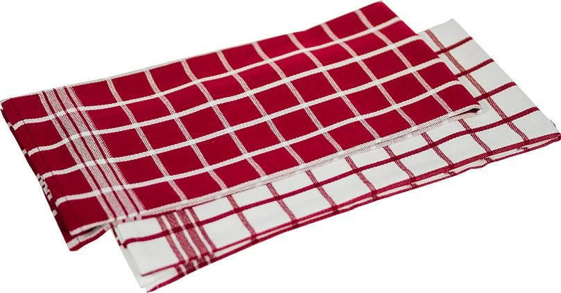 Zestaw dwóch ściereczek kuchennych 5 (czerwono/biała kratka)