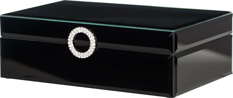 Szkatułka szklana Diamento 18 czarne lustro