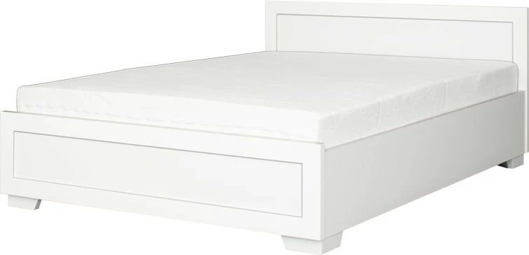 Łóżko 2-osobowe 140 Majorka (biały) ze stelażem i pojemnikiem