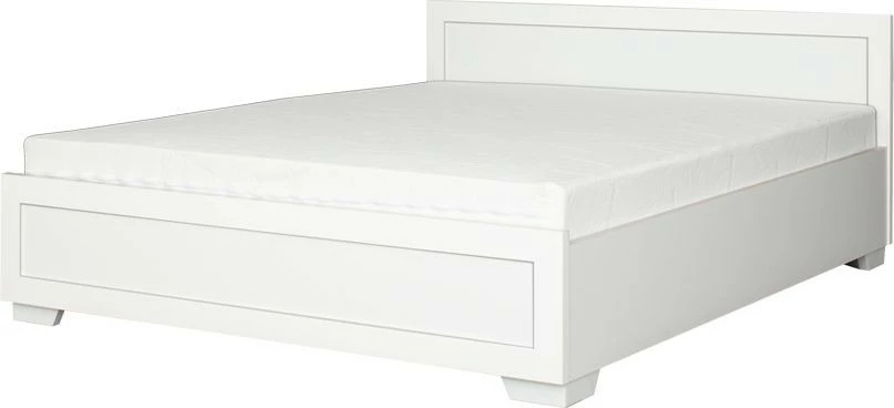 Łóżko 2-osobowe 160 Majorka (biały) ze stelażem i pojemnikiem