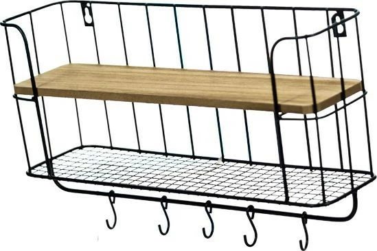 Półka metalowa Ravia 7 (czarny) 