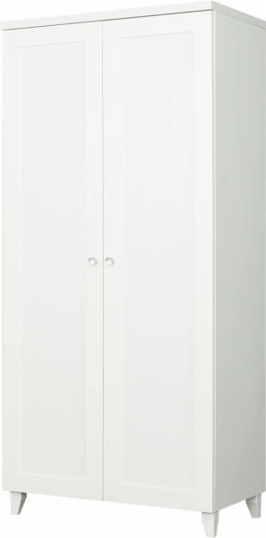 Szafa 2-drzwiowa z półkami i drążkiem Majorka (biały) 