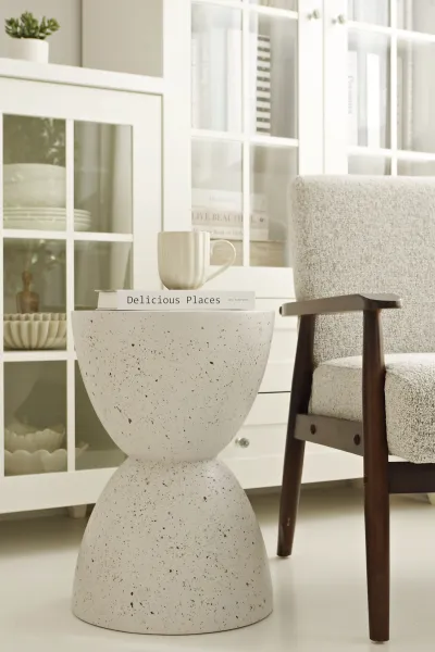 Stolik Lumina 44 (złamana biel z efektem lastryko)