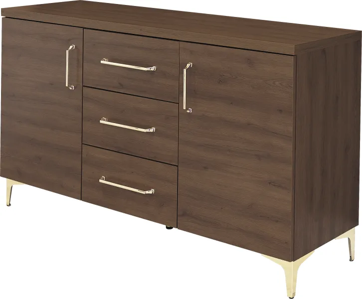 Komoda z drzwiami i 3 szufladami Bari (orzech Foresta) 