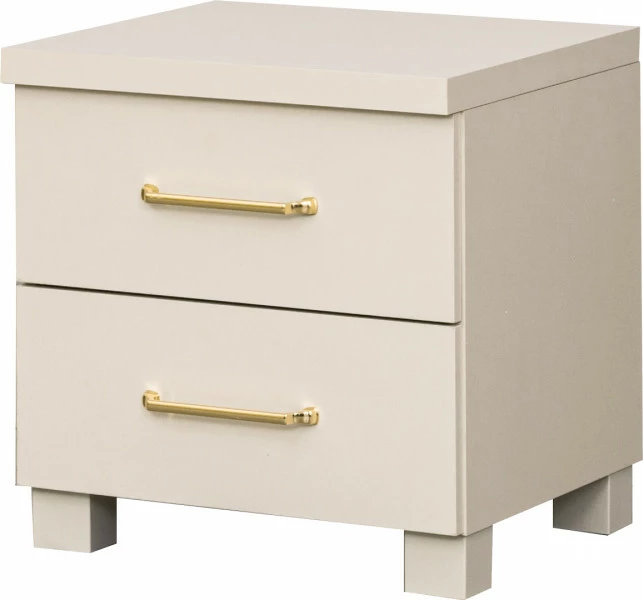 Stolik nocny z dwoma szufladami Bari (kaszmir)