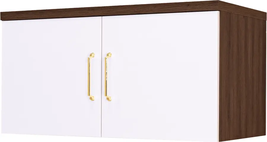 Nadstawka do szafy Bari (biały połysk/orzech Foresta)