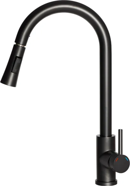 Bateria zlewozmywakowa stalowa EDERA 8 (czarna)