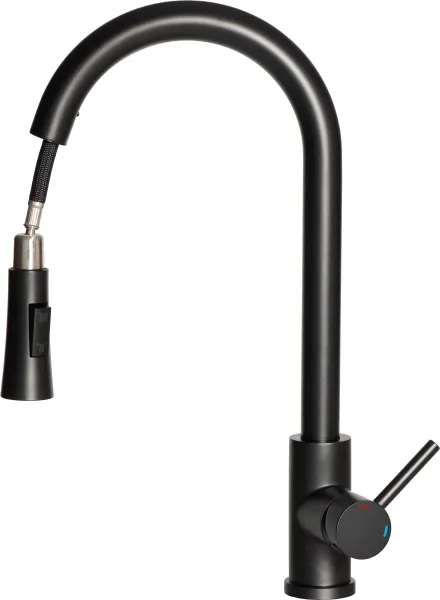 Bateria zlewozmywakowa stalowa EDERA 8 (czarna)