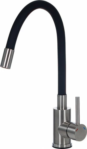 Bateria zlewozmywakowa stalowa MAGGIE 4 (czarna)