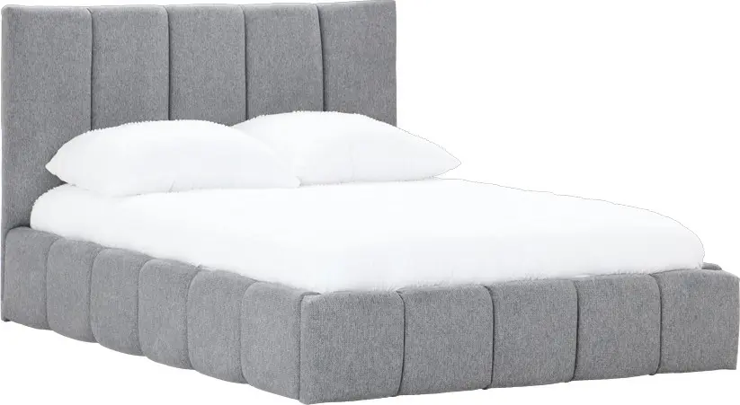 Łóżko tapicerowane Bianko 140 (rojal szary) ze stelażem i pojemnikiem