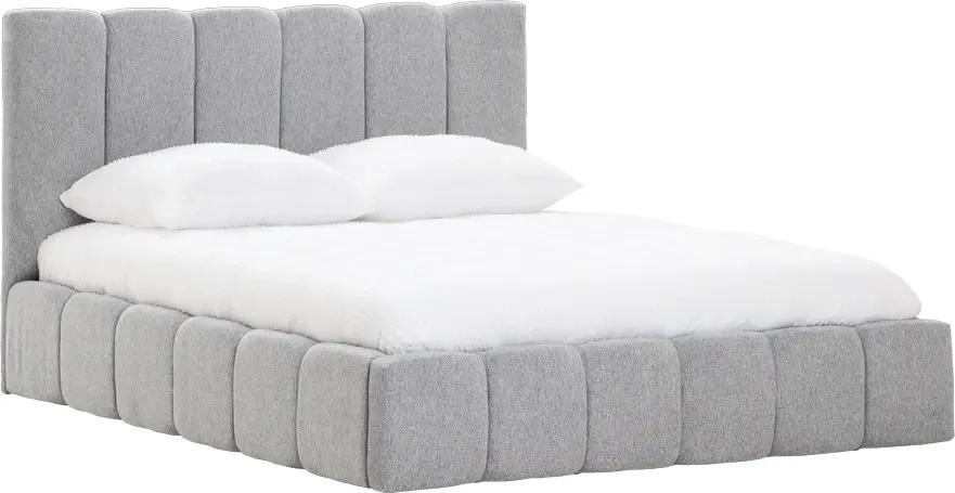 Łóżko tapicerowane Bianko 160 (rojal szary) ze stelażem i pojemnikiem