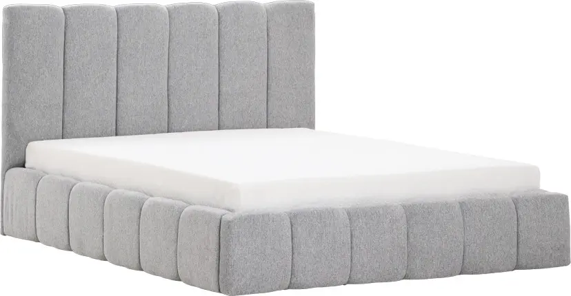 Łóżko tapicerowane Bianko 160 (rojal szary) ze stelażem i pojemnikiem