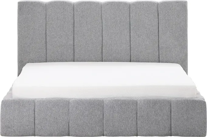 Łóżko tapicerowane Bianko 160 (rojal szary) ze stelażem i pojemnikiem