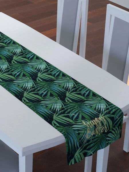 Bieżnik Jungle 24 (czarny w zielone w liście)