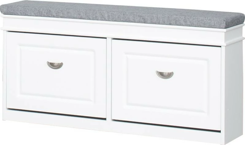 Szafka na buty 2-drzw. z siedziskiem Alessa (biała) 