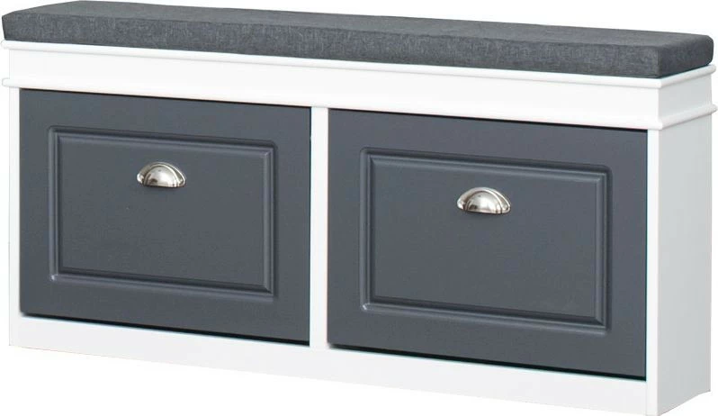 Szafka na buty 2-drzw. z siedziskiem Alessa (szara)